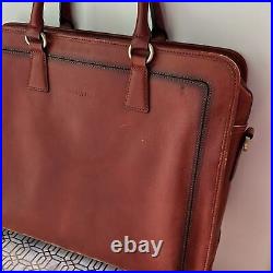 Banuce 100% Italian Leather Briefcase Laptop Bag