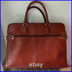 Banuce 100% Italian Leather Briefcase Laptop Bag