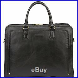 Banuce Full Grains Italian Leather Briefcase for Women Attache Case 14 Laptop Ba