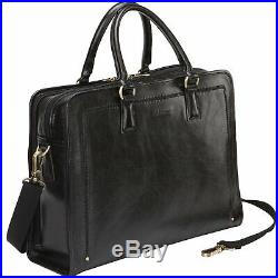 Banuce Full Grains Italian Leather Briefcase for Women Attache Case 14 Laptop Ba