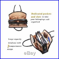 Banuce Full Grains Italian Leather Briefcase for Women Handbags 14 Laptop Bus