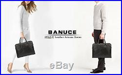 Banuce Full Grains Leather Briefcase for Men and Women Business Satchel Bag 14