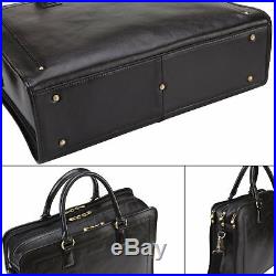 Banuce Full Grains Leather Briefcase for Men and Women Business Satchel Bag 14