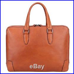 Banuce Italian Leather Briefcase for Men Women Business Laptop Tote Bag Attache
