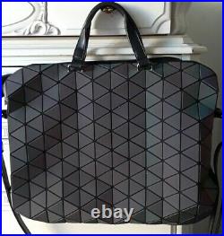 BaoBao Issey Miyake Geometric Panel, laptop Cross Body Bag, iridescent