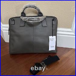 Barneys New York Leather Lap Top Bag Briefcase