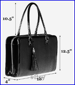 BfB 17 Laptop Bag for Women Handmade Designer Messenger Computer Bag Black