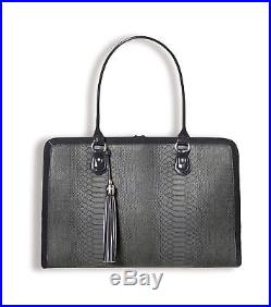 BfB Briefcase Computer Bag Handmade 17 Inch Laptop Bag for Women Charcoal