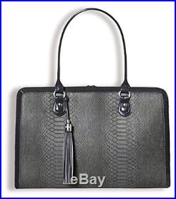 BfB Briefcase Computer Bag Handmade 17 Inch Laptop Bag for Women Charcoal Gr