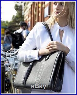 BfB Briefcase Computer Bag Handmade 17 Inch Laptop Bag for Women Charcoal Gr