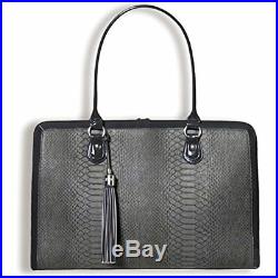 BfB Briefcase Computer Bag Handmade 17 Inch Laptop For Women Charcoal Grey