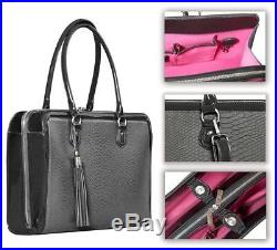 BfB Briefcase Computer Bag Handmade 17 Inch Laptop for Women Charcoal Grey
