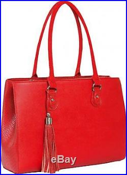 BfB Laptop Tote Bag For Women Luxury Designer Computer Handmade Red New US