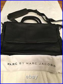 Black Leather Men's Marc By Marc Jacobs Messenger Laptop Bag