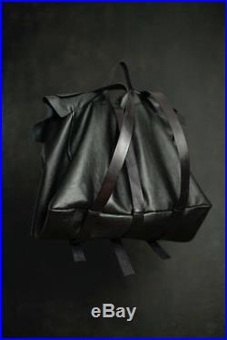 Black Leather Mens women's ladies Briefcase Laptop Shoulder Satchel backpack