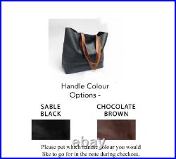 Black Leather Tote Bag For Women Purse handbag laptop bag women gift for her