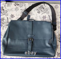 Blue Coach leather messenger bag Hudson