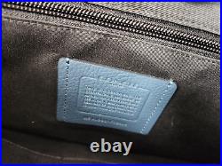 Blue Coach leather messenger bag Hudson