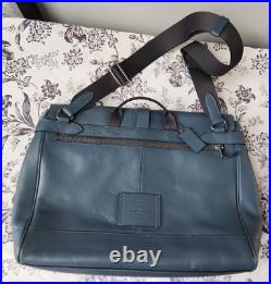 Blue Coach leather messenger bag Hudson