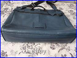 Blue Coach leather messenger bag Hudson