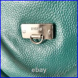 Bodhi Convertible Laptop Satchel Tote Bag Teal Pebble Leather