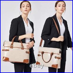 Bostanten Leather Laptop Bag with Strap For Woman Ivory British Tan Color