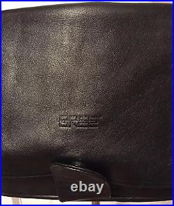 Bree Germany Women's Shoulderbag Black Leather Laptop Messenger Saddle Large