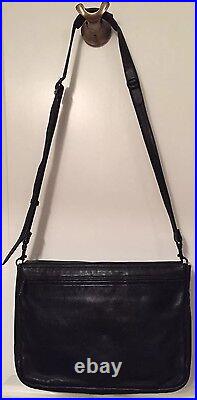 Bree Germany Women's Shoulderbag Black Leather Laptop Messenger Saddle Large