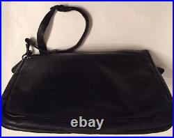 Bree Germany Women's Shoulderbag Black Leather Laptop Messenger Saddle Large