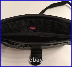 Bree Germany Women's Shoulderbag Black Leather Laptop Messenger Saddle Large