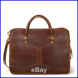 Briefcase Attache Catalog Case Lawyer Womens Mens Messenger Bag Leather Laptop