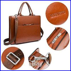 Briefcases Leather Shoulder Laptop Business Vintage Slim Bags For Men & Women