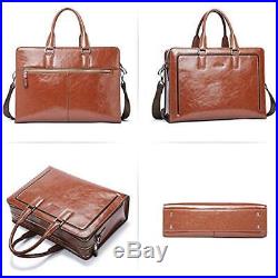 Briefcases Women Genuine Leather Tote Business Vintage Handbag 15.6 Laptop Bag