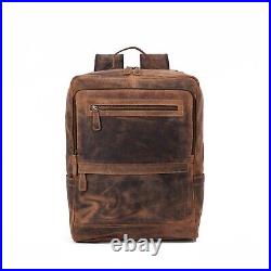 Buffalo Leather Bag Camping Backpack Laptop Rucksack Travel Vintage Men's New