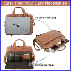 Buffalo Leather Laptop Messenger Office College Satchel Briefcase Bag for women