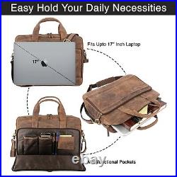 Buffalo Leather Laptop Messenger Satchel Briefcase Office College Bag for women