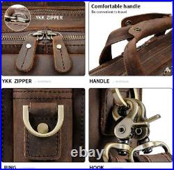 Buffalo Vintage Leather Satchel Shoulder Messenger Man Laptop Briefcase Bag