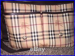 Burberry Large Messenger bag Laptop/Diaper Mens Womens purse Nova Check Plaid