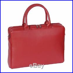 Business Womens Real Leather Briefcase Work Office Laptop Shoulder Red Bag NEW