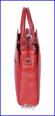 Business Womens Real Leather Briefcase Work Office Laptop Shoulder Red Bag NEW