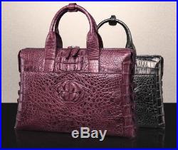 CB12 100% Genuine Crocodile Leather Skin Large Womens Handbag Laptop Tablet Bag