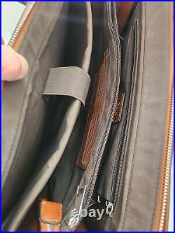 CLUCI Genuine Leather Briefcase holds a slim 15.6 Inch Laptop