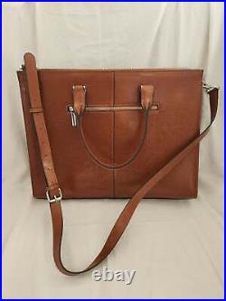 CLUCI Genuine Leather Briefcase holds a slim 15.6 Inch Laptop