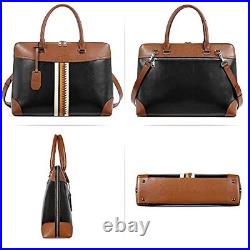 CLUCI Leather Briefcase for Women 15.6 Inch Laptop Business Vintage Slim Ladi