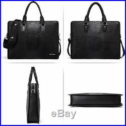 CLUCI Leather Briefcases for Men 14 Inch Laptop Vintage Slim Business Women Shou