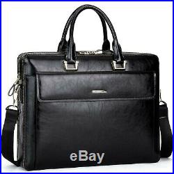 CLUCI Women Oil Wax Leather Briefcases Slim Large Business 15.6 Laptop V. New