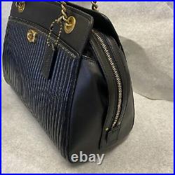 COACH 35576 Quilted Parker Carryall Leather Shoulder Bag BLACK Laptop New $495