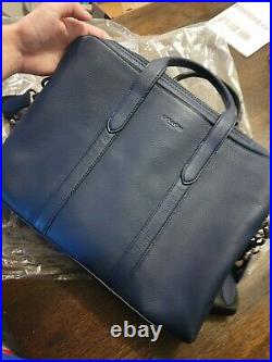 COACH Blue Leather Laptop Bag