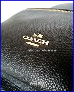 COACH Charlie Leather Backpack Large Laptop Tablet Book Bag Black F38288 F29004