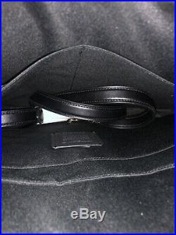 COACH F38985 Womens Work Office LAPTOP Leather BAG Handbag Purse FLORAL Black